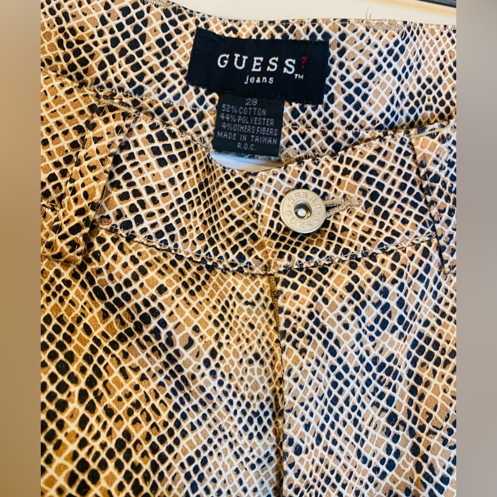 Sexy, snakeskin pants by Guess, size 28